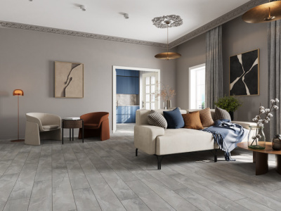 Замковый ламинат 100% натуральный, состоит из осины и березы 50/50, толщина 8 мм., водостойкий (72 часа защиты от воды), 34 класс износостойкости/AC6, ударопрочный. Структура S мягкая структура